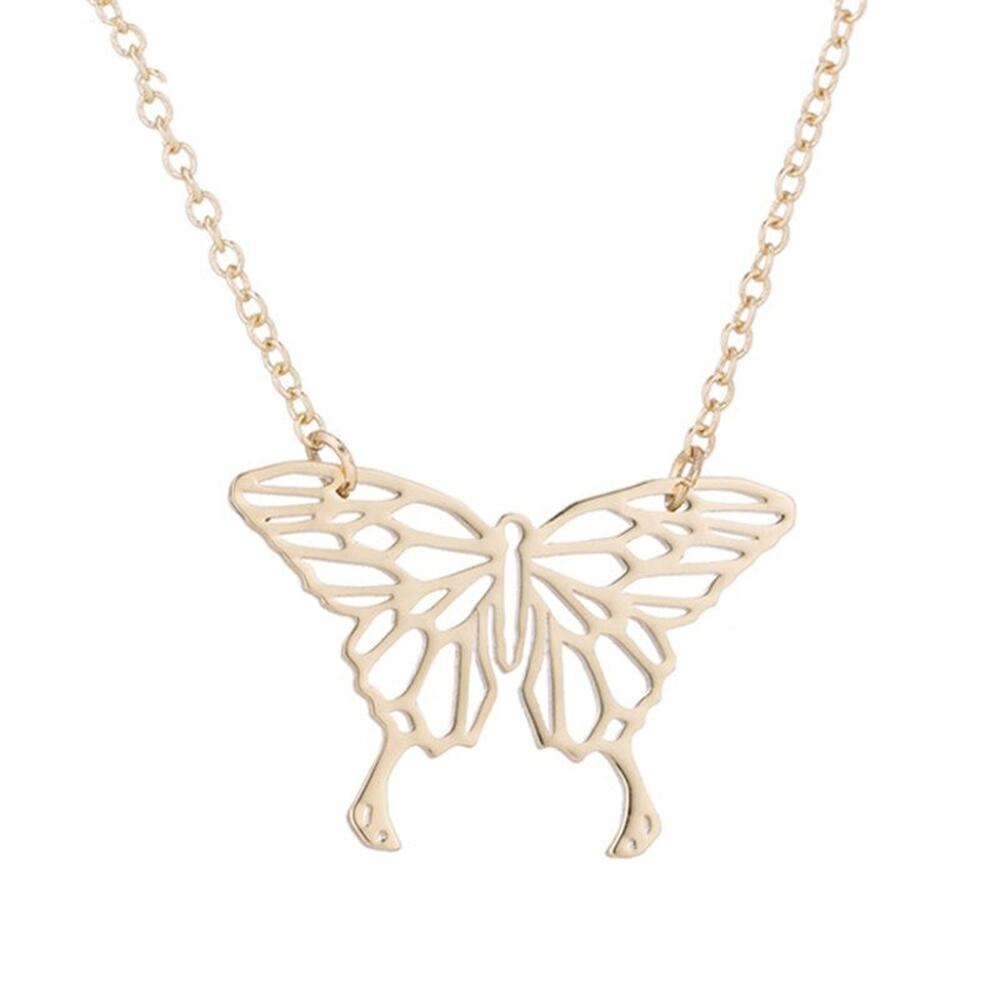 Butterfly Gold Dainty Necklace 5-L-1-25